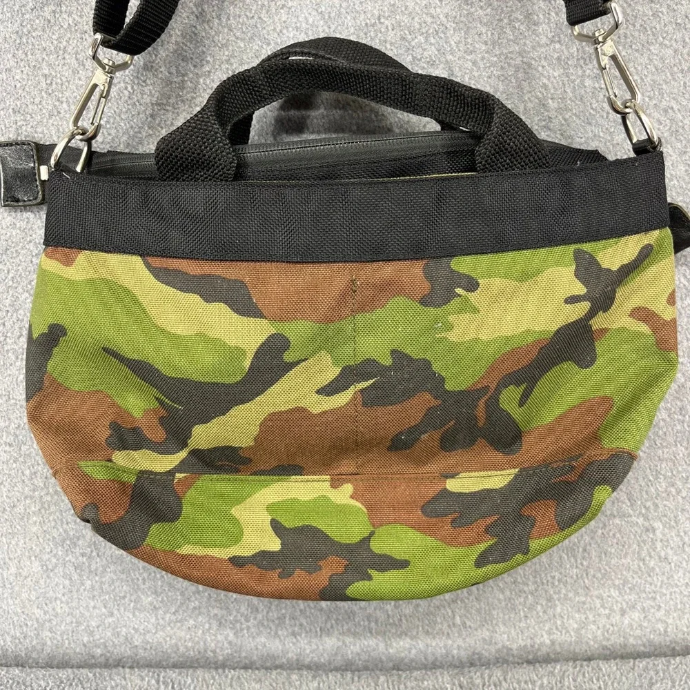 Virtual Trip Messenger Bag Green Camo Canvas nylon Crossbody Streetwear